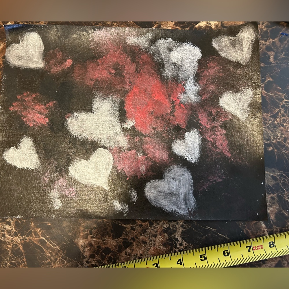 Heart Patterned Art Canvas